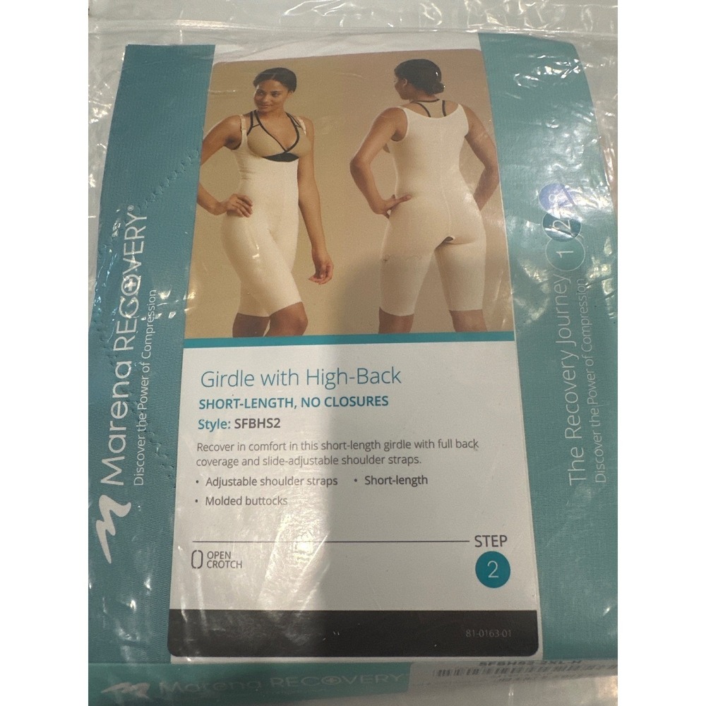 Marena Recovery SFBHS2 High-Back Compression Girdle Bodysuit Beige 2XL Step 2 - Picture 2 of 5